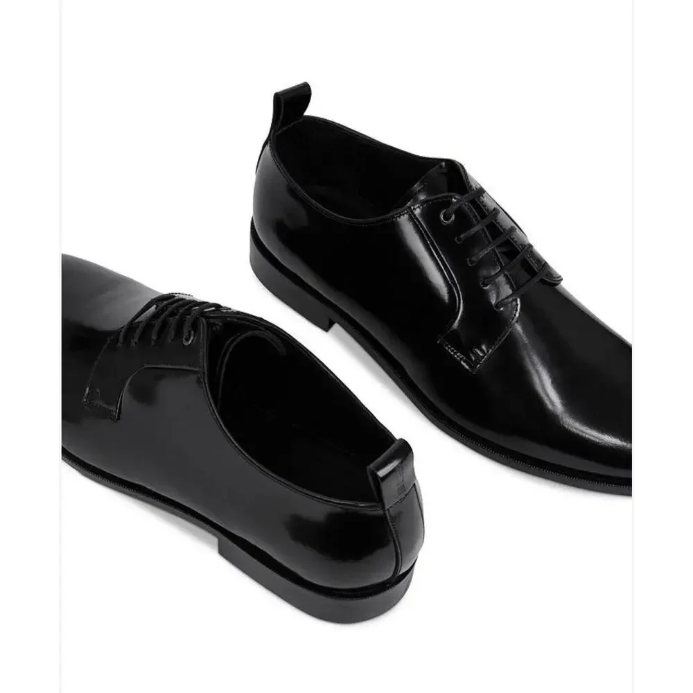 The Kooples Derby Shoes Men 41 Black Patent Leather Dressy Office Formal NEW